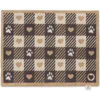 Pet Check 1 Washable Doormat - Beige