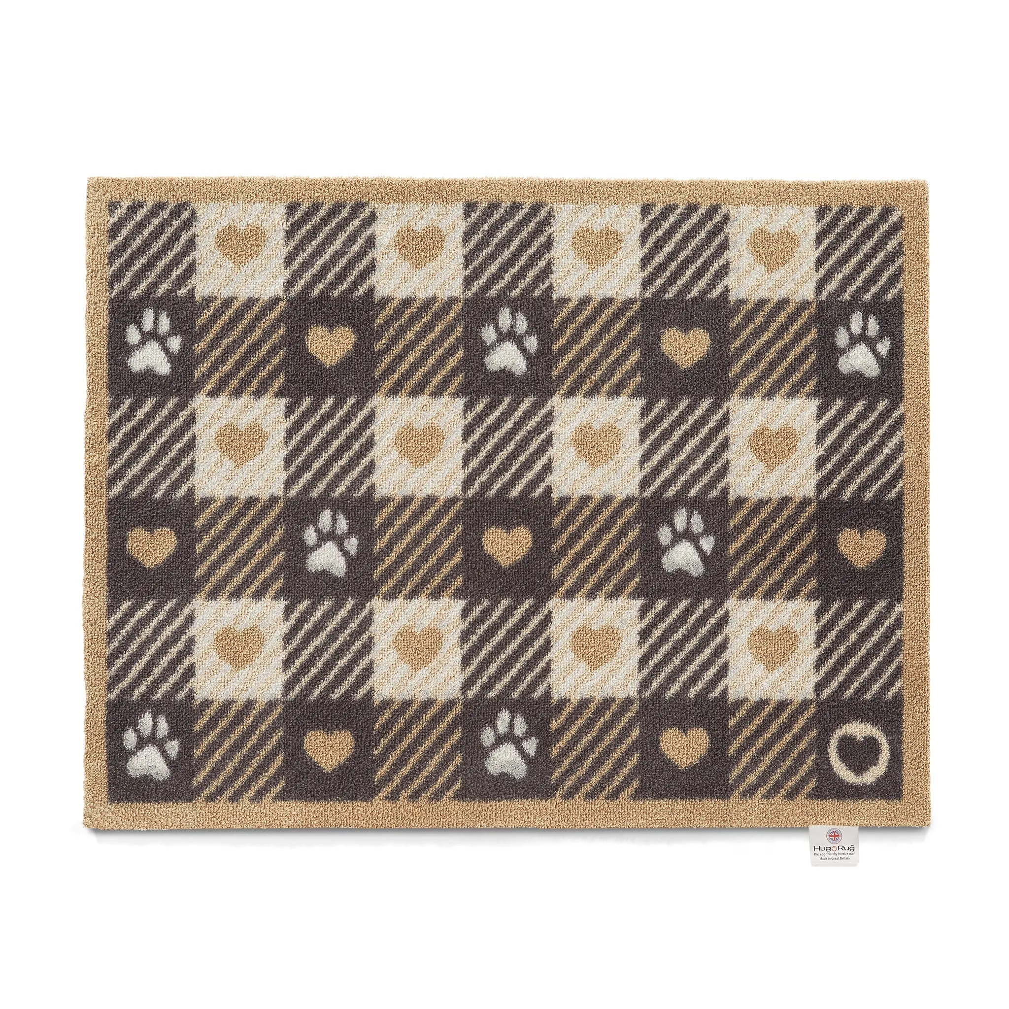 Pet Check 1 Washable Doormat - Beige image