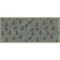 Pinecones Washable Runner - Blue
