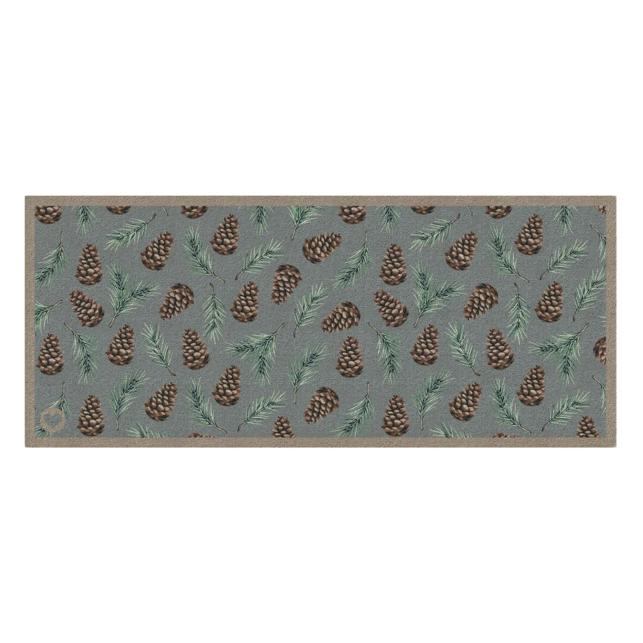 Pinecones Washable Runner - Blue image