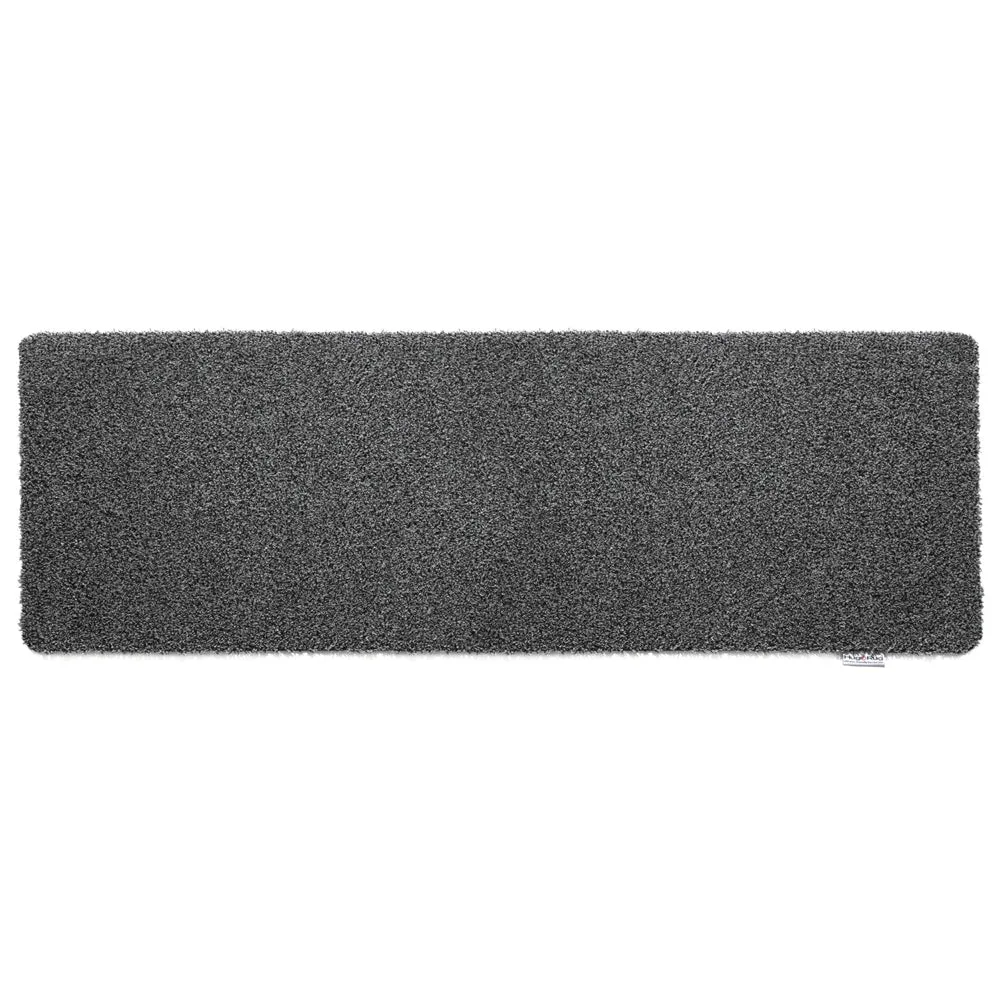 Plain Fleck Washable Runner - Charcoal Grey, Cotton