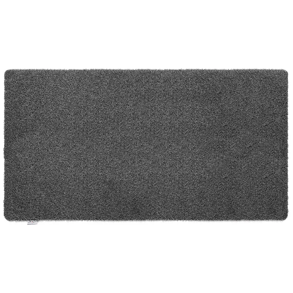 Plain Fleck Washable Runner - Charcoal Grey, Cotton
