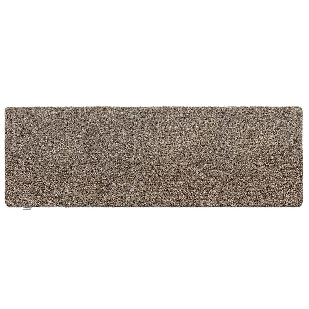 Plain Fleck Washable Runner - Coffee