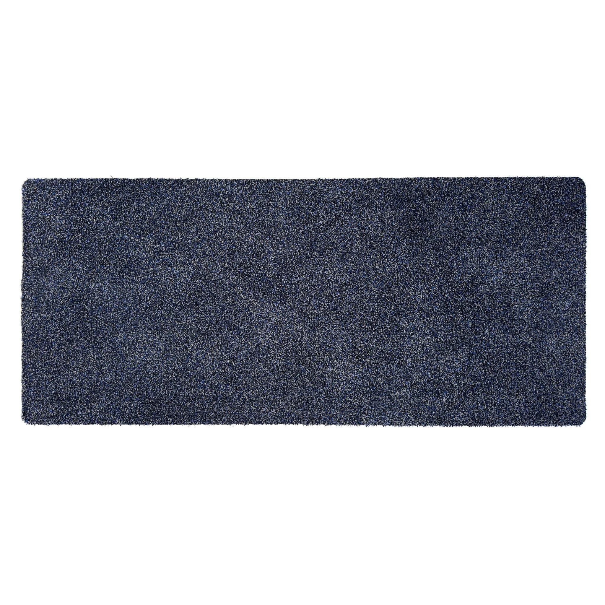 Plain Fleck Washable Runner - Midnight Blue, Cotton
