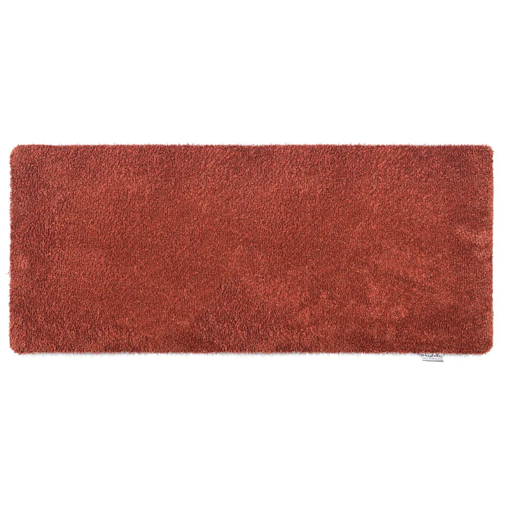 Plain Fleck Washable Runner - Terracotta, Cotton