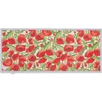 Poppies Galore Washable Runner - Red, Beige