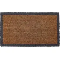 Printed Coir Border Doormat - Blue Grey