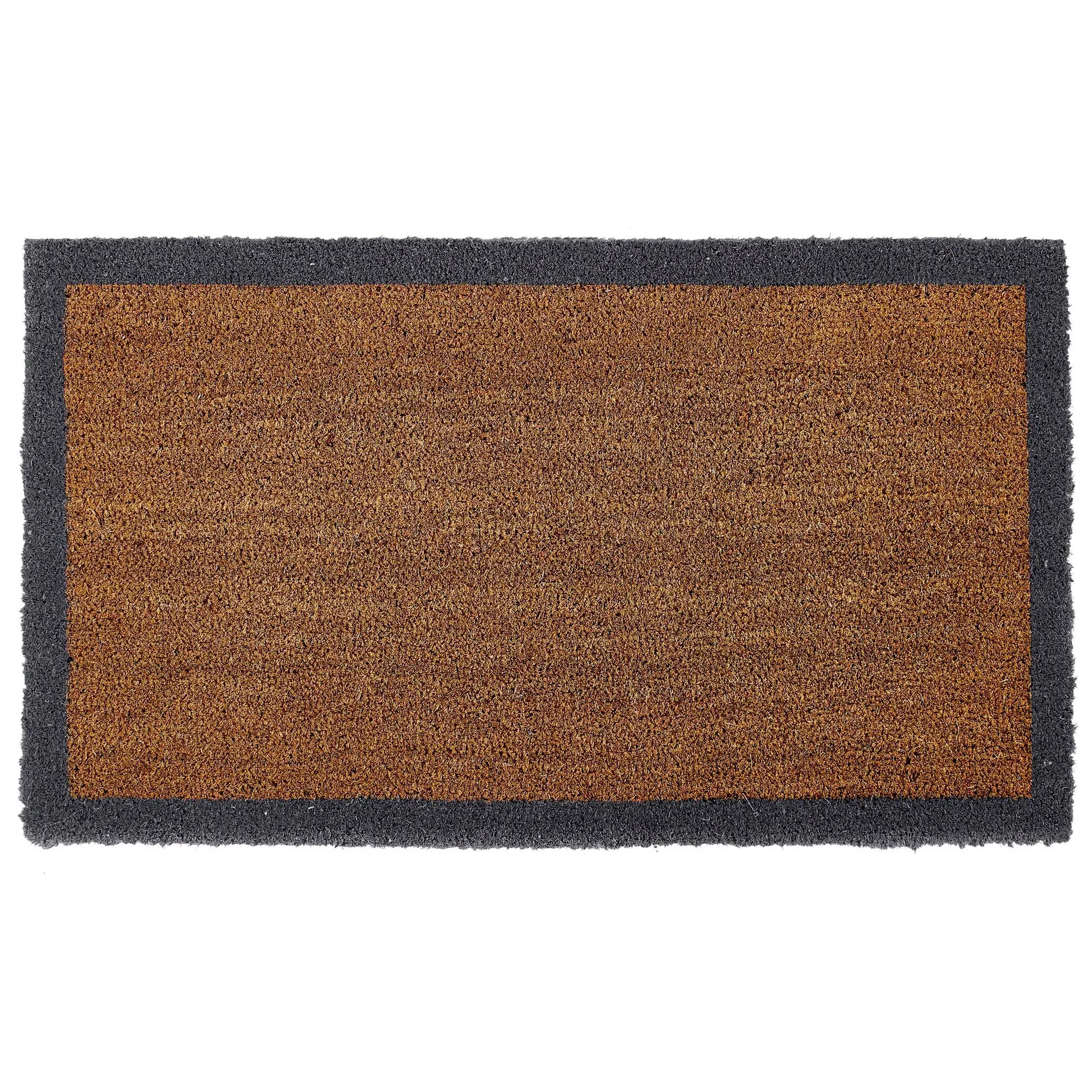 Printed Coir Border Doormat - Blue Grey