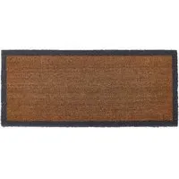 Printed Coir Border Runner - Blue, Coconut Husk