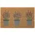 Printed Coir Lavender Doormat - Natural