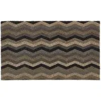 Printed Coir Ocean Zigzag Doormat - Natural