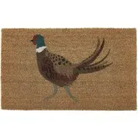 Printed Coir Pheasant Doormat - Green