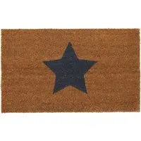 Printed Coir Star Doormat - Natural