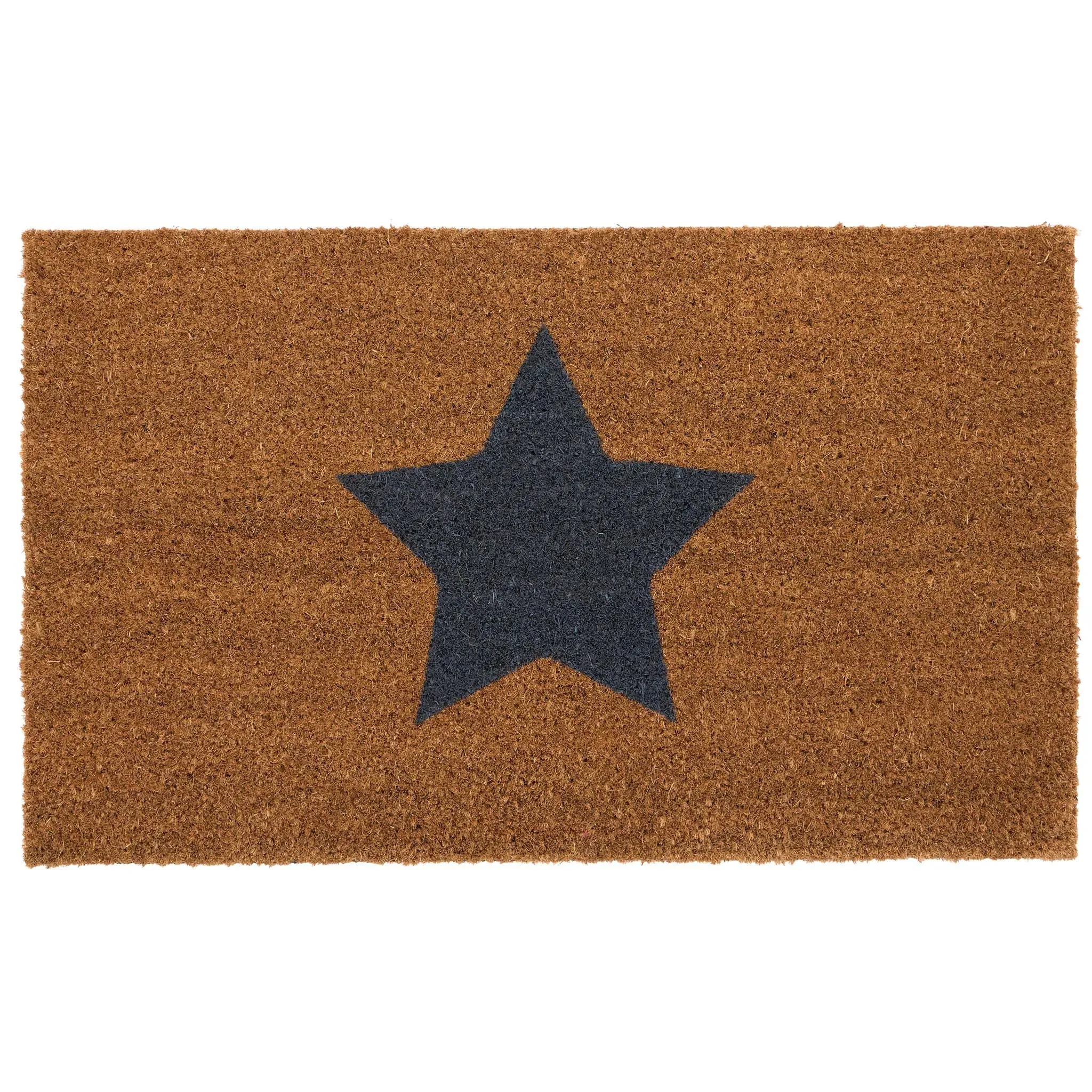 Printed Coir Star Doormat - Natural