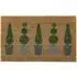 Printed Coir Topiary Doormat - Natural