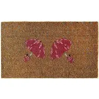 Printed Coir Umbrella Doormat - Natural