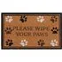 Printed Coir Wipe Your Paws Border Doormat - 45x75cm