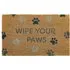 Printed Coir Wipe Your Paws Doormat - 45x75cm