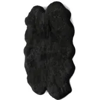 Quad Sheepskin Rug - Black