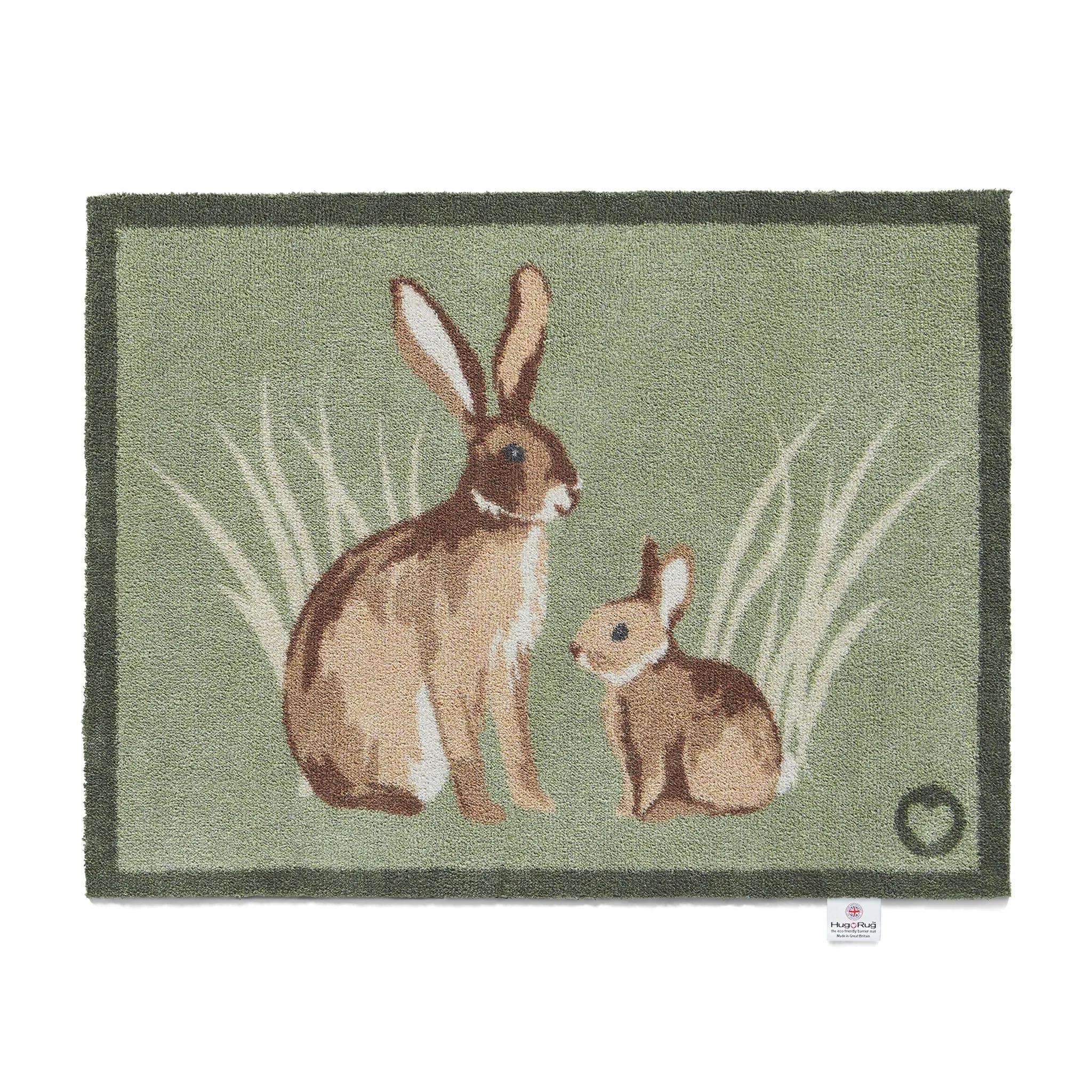 Rabbit 1 Washable Doormat - Green image