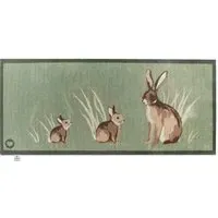 Rabbit 1 Washable Runner - Green