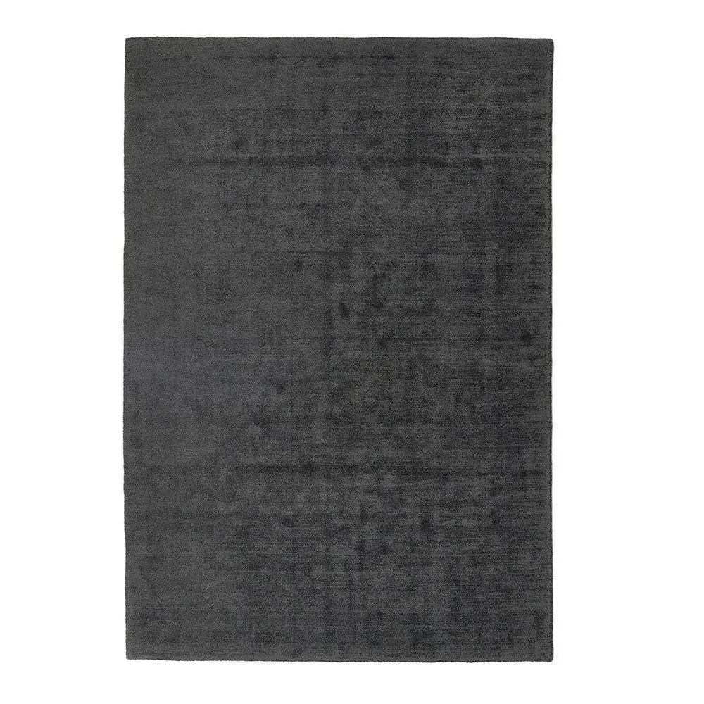 Reef Round Rug - Dark Grey, Recycled PET