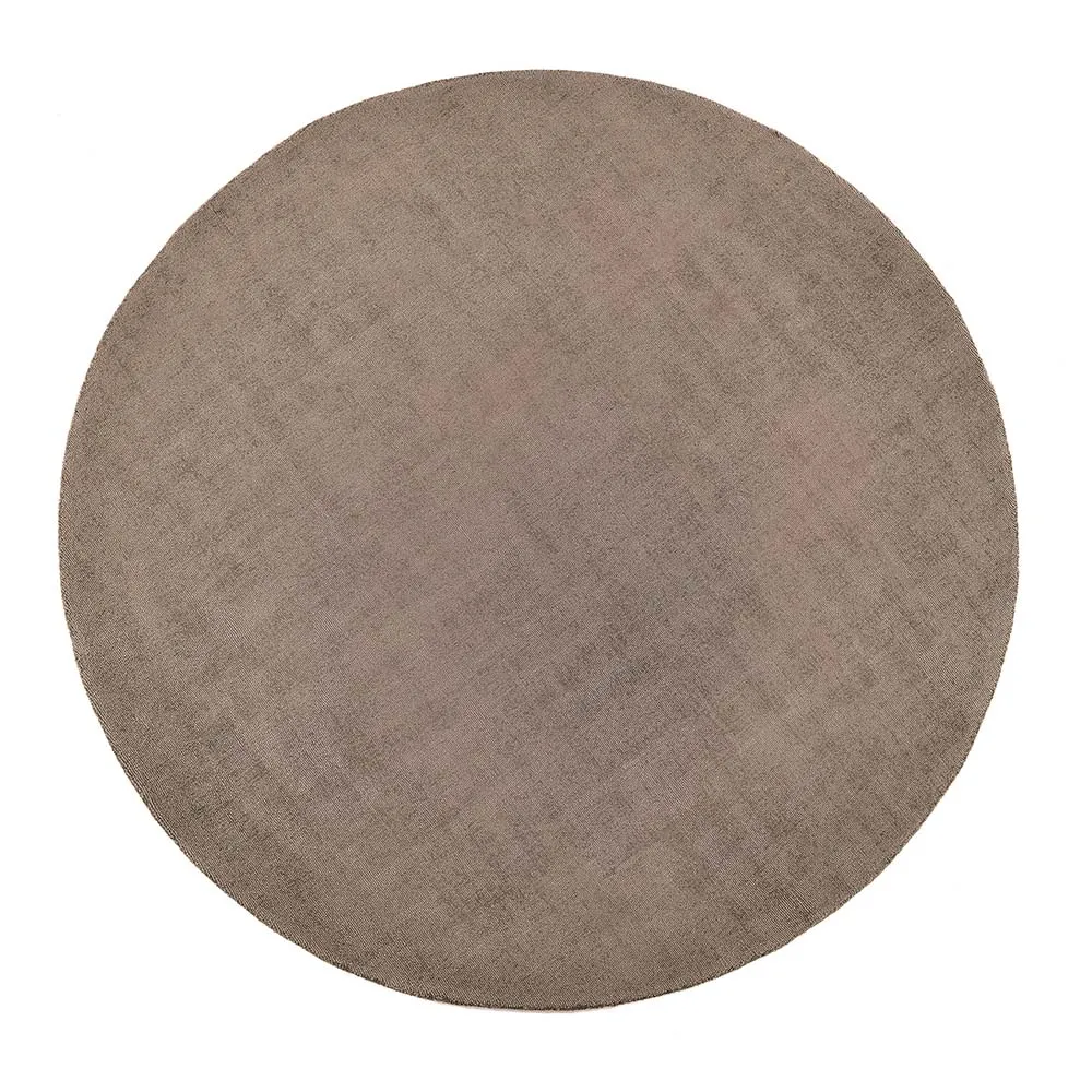Reef Round Rug - Mink, Recycled PET