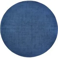 Reef Round Rug - Navy, Recycled PET