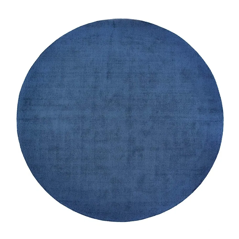 Reef Round Rug - Navy, Recycled PET