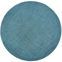 Reef Round Rug - Petrol Blue