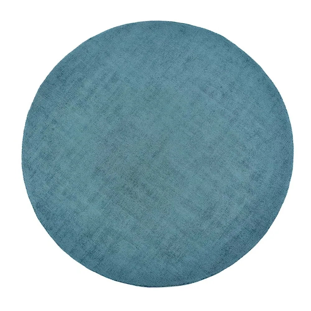 Reef Round Rug - Petrol Blue