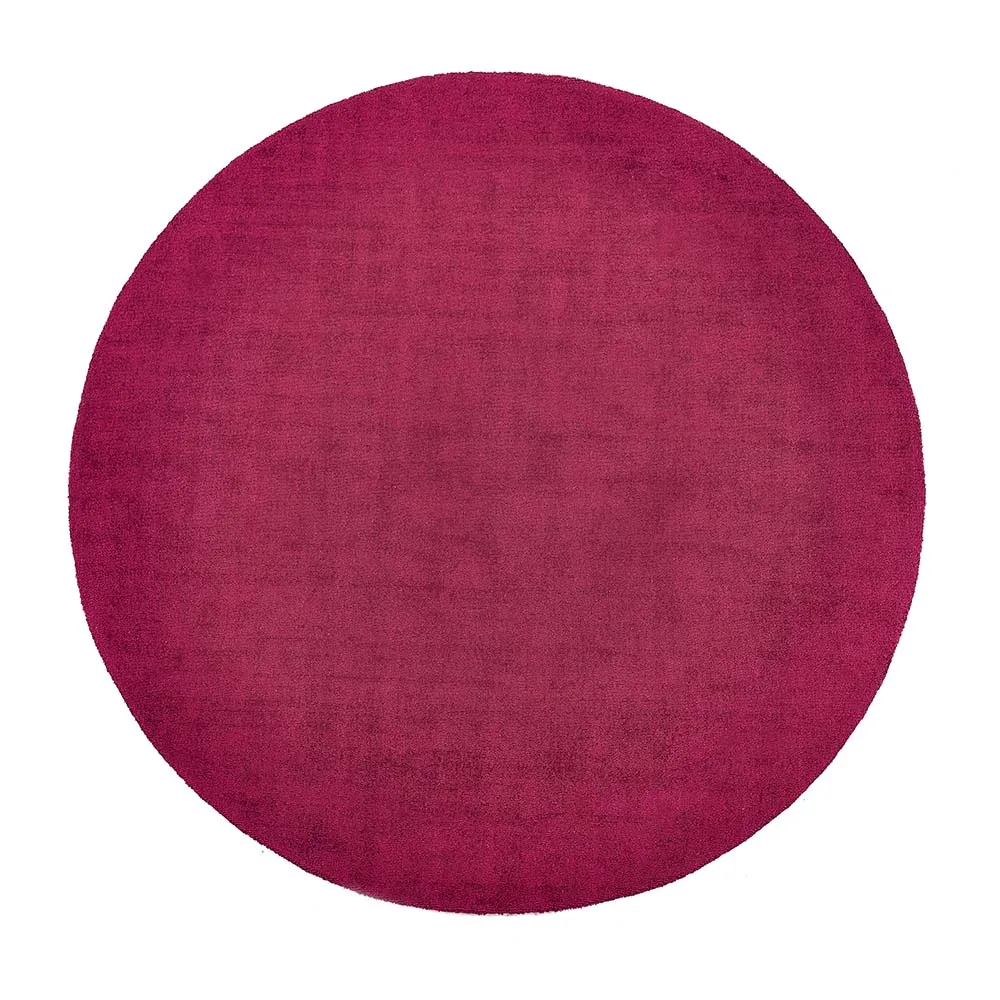 Reef Round Rug - Raspberry