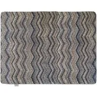 Ribbon Zig Zag Washable Doormat - Grey