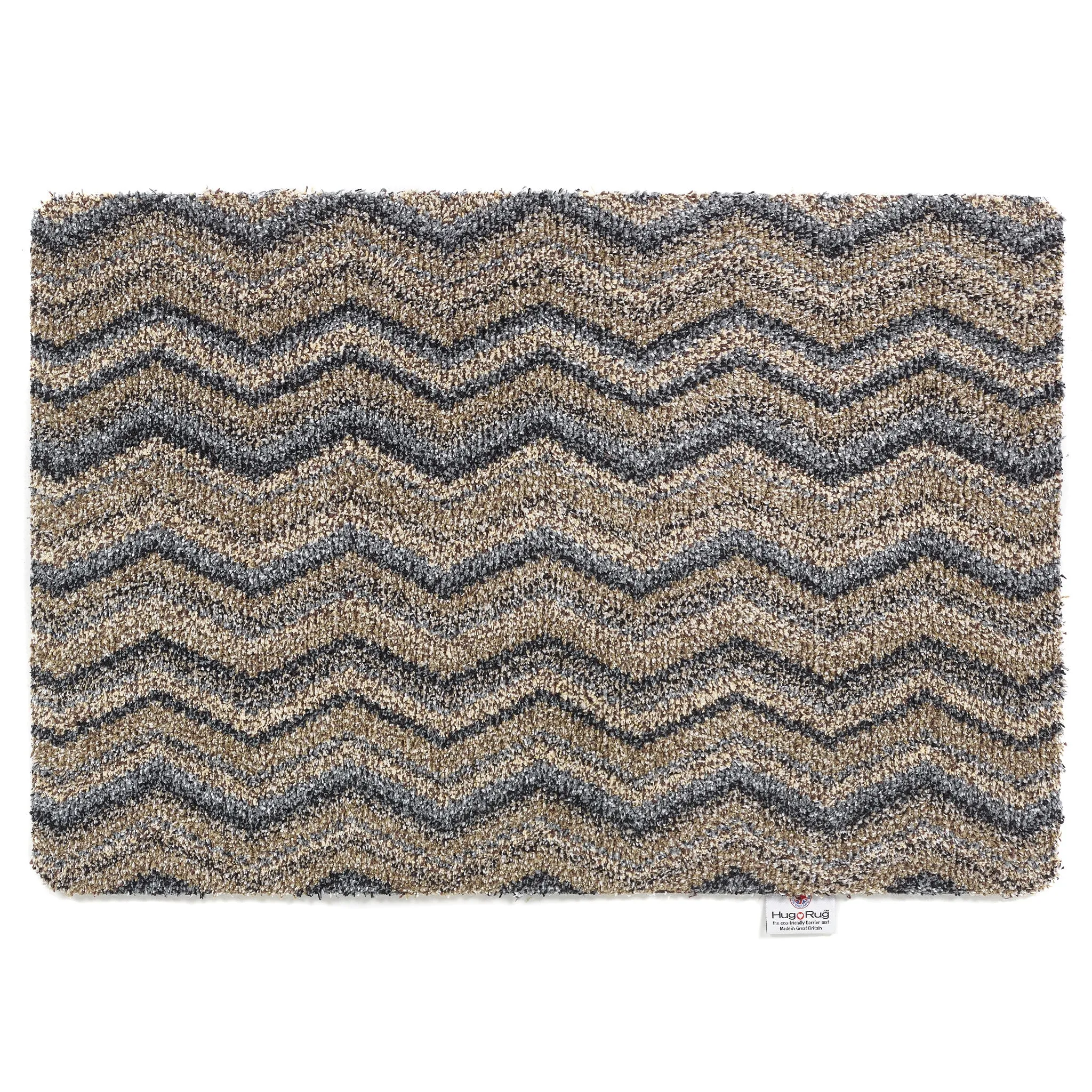 Ribbon Zig Zag Washable Doormat - Grey image