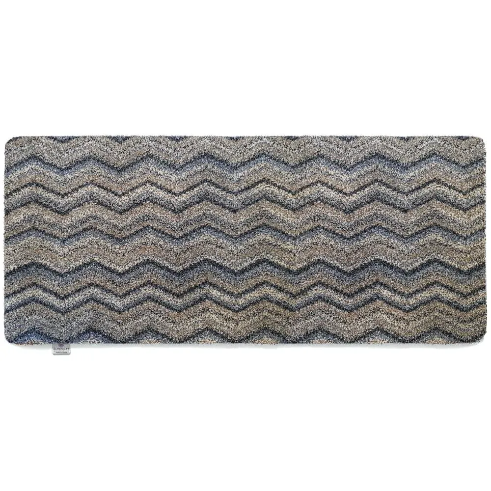 Ribbon Zig Zag Washable Runner - Grey