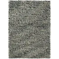 Rocks Shaggy Wool Rug - Grey