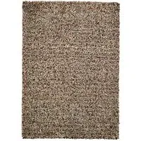 Rocks Shaggy Wool Rug - Natural