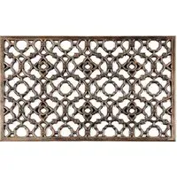 Rubber Scraper Cast Iron Effect Doormat - 45x75cm