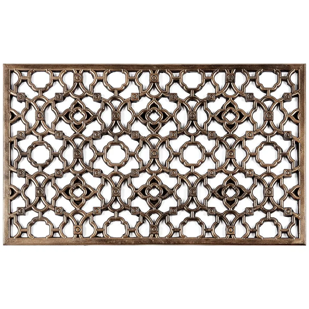 Rubber Scraper Cast Iron Effect Doormat - 45x75cm image