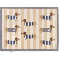 Sausage Dog Washable Doormat - Cream, Beige