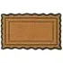Scallop Border Coir Doormat - Green