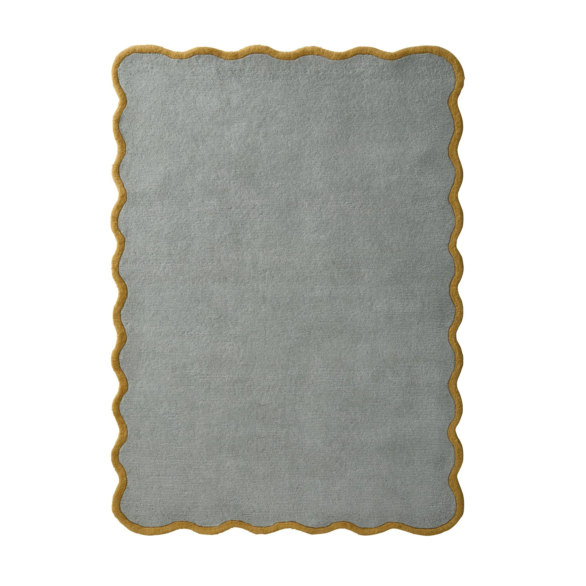 Scalloped Elsie Rug - Duck Egg, Wool