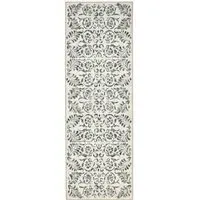 Scroll Eco-Washable Rug Runner - Green, Recycled Polyester