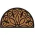 Scroll Semi-Circle Doormat - Black
