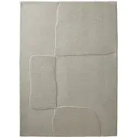 Sculptured Boulder Rug - Cream, Wool
