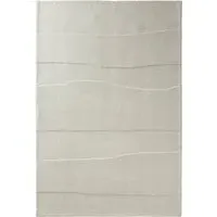 Sculptured Rock Rug - Cream, Wool