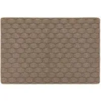 Sculptured Washable Basketweave Rug - Mink
