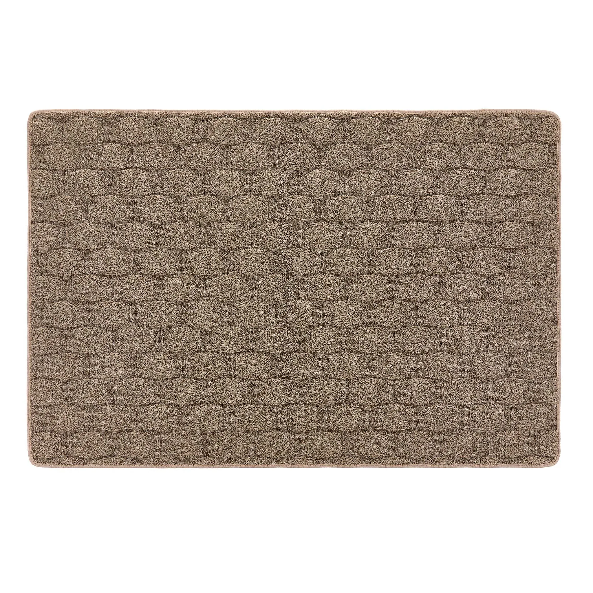 Sculptured Washable Basketweave Rug - Mink image