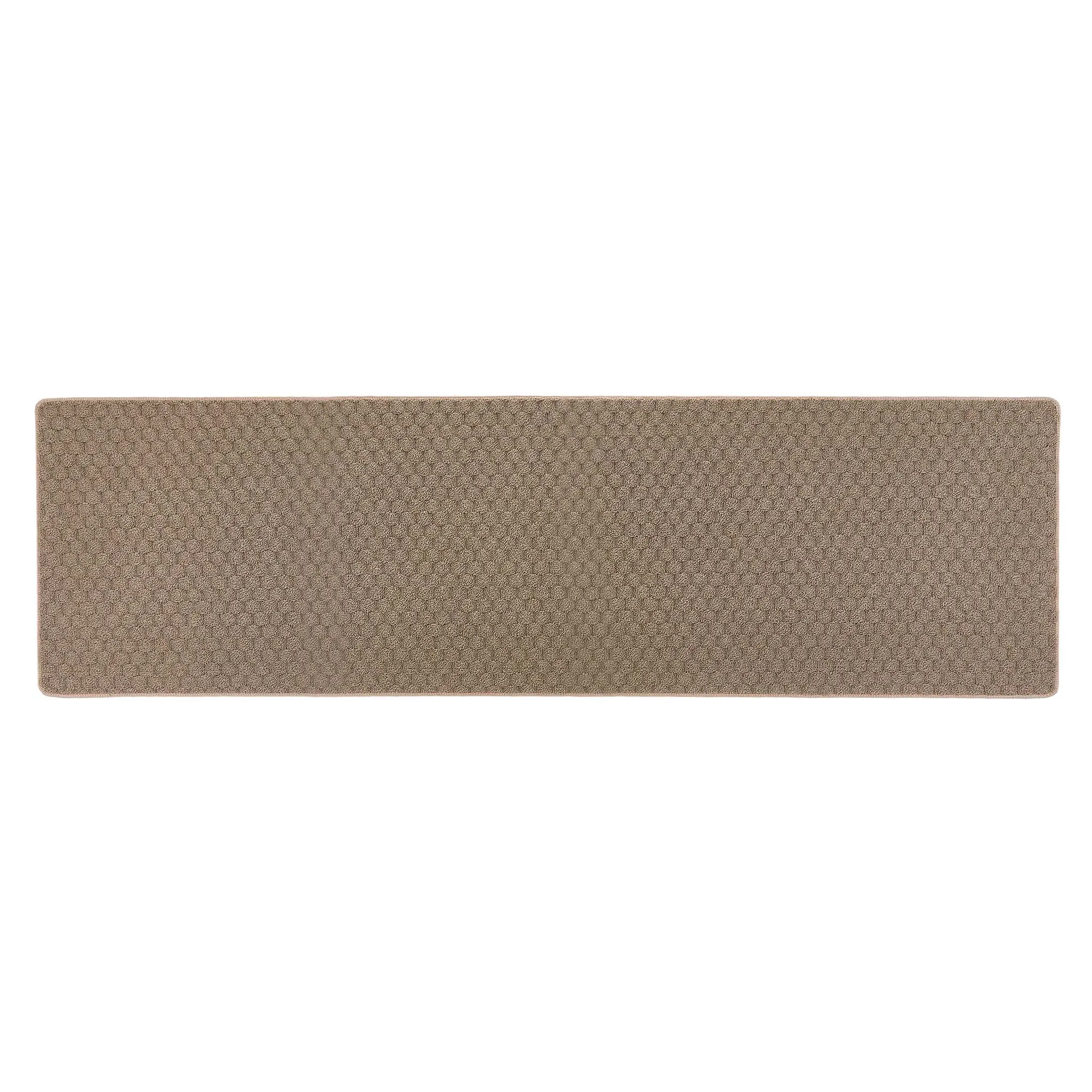 Sculptured Washable Honeycomb Rug Runner - Mink