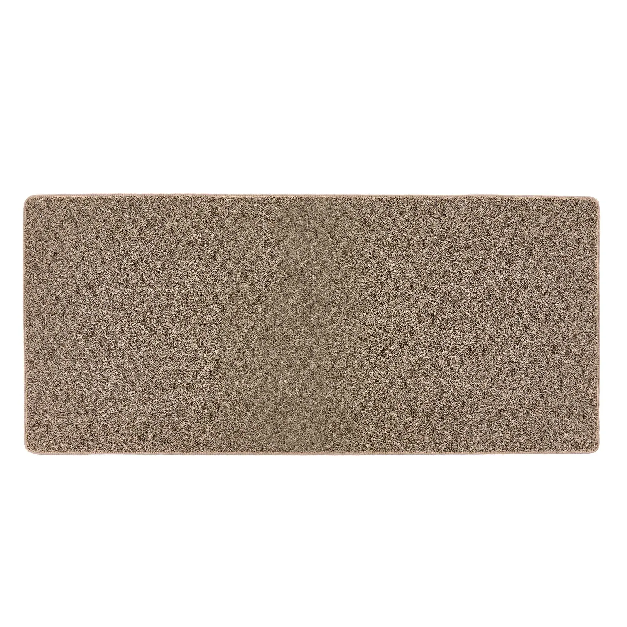 Sculptured Washable Honeycomb Rug Runner - Mink